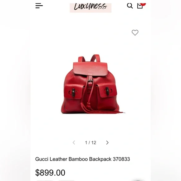Gucci Vintage Red Leather Backpack - Rank AB Gucci | Bags | Gucci Red And Black Leather Soho Backpack  main image 3